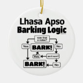 Lhasa Apso Barking Logic Keramisch Ornament (Voorkant)