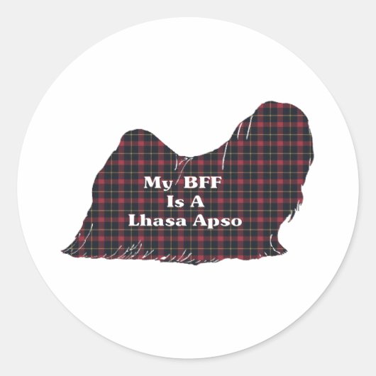 Lhasa Apso BFF Sticker (Voorkant)