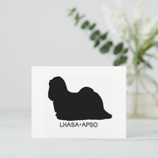 Lhasa Apso Briefkaart (Staand voorkant)