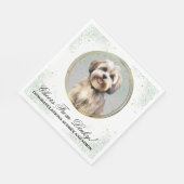 Lhasa Apso Bruiloft Servetten Met Honden Foto (Hoek)