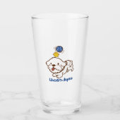 Lhasa apso bubu en kleine kip guagua glas (Voorkant)