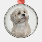 Lhasa Apso (C) - Licht goud Metalen Ornament (Voorkant)