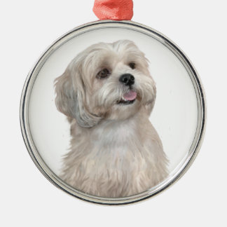 Lhasa Apso (C) - Licht goud Metalen Ornament