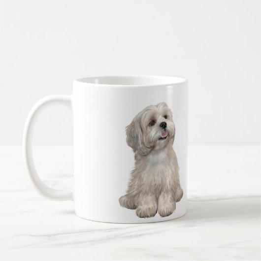 Lhasa Apso (C) - Lichtgoud Koffiemok (Links)