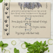 Lhasa Apso Cartoon Dog Quotes Keuken Handdoek (Gevouwen)