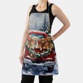 Lhasa Apso Christmas Red Truck Holiday Schort (Insitu)