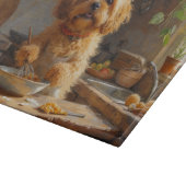 Lhasa Apso Cooking in Kitchen Snijplank (Hoek)