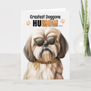 Lhasa Apso Dog Beste HuMOM ooit Moederdag Feestdagen Kaart