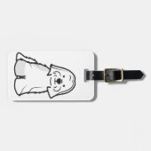 Lhasa Apso Dog Cartoon Bagagelabel (Voorkant horizontaal)