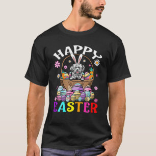 Lhasa Apso Dog Happy Paaster Bunny Eggs Easter T-shirt