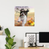 Lhasa Apso Dog HOGE TAIL HOME Poster (Thuiskantoor)