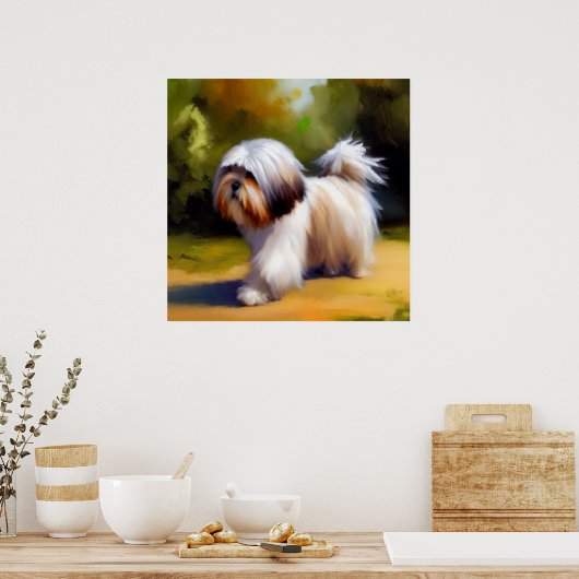 Lhasa Apso Dog Poster (Keuken)