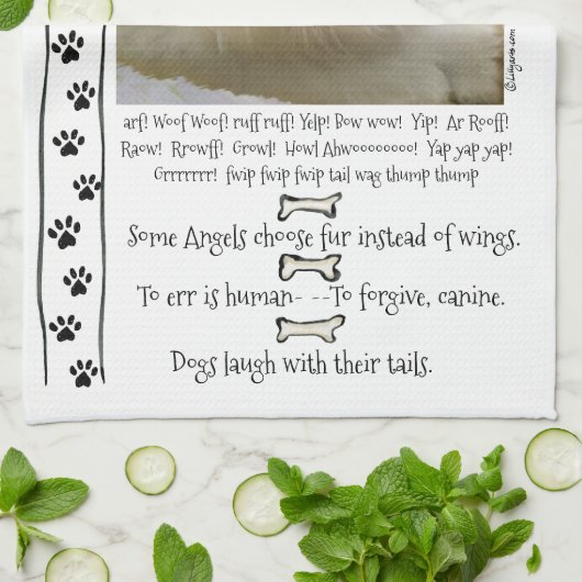 Lhasa Apso Dog Quotes Theedoek (Gevouwen)