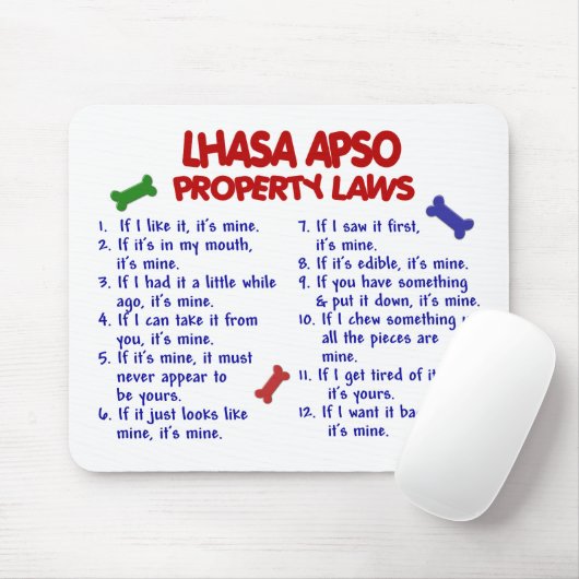 LHASA APSO-eigendomswetten 2 Muismat (Met muis)
