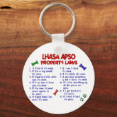 LHASA APSO-eigendomswetten 2 Sleutelhanger (Voorkant)
