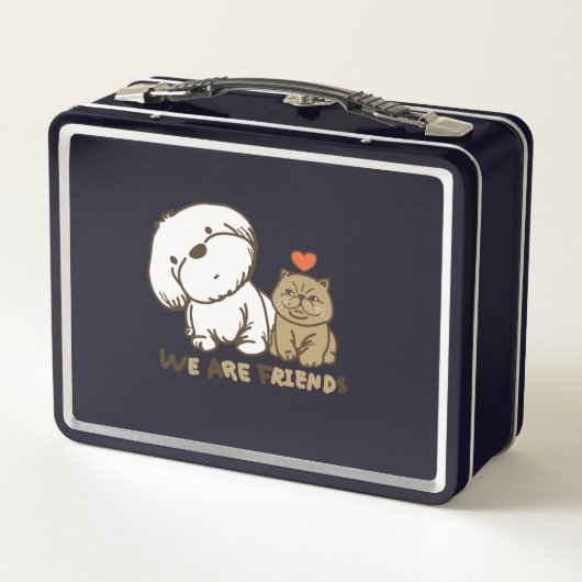 Lhasa Apso en kat (Achterkant)