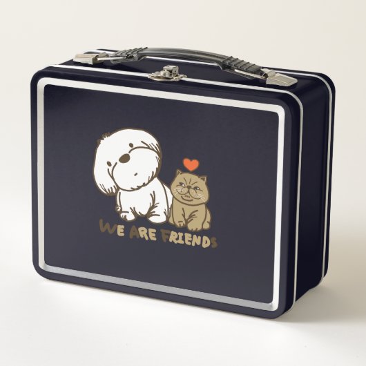 Lhasa Apso en kat (Voorkant)