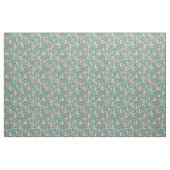 Lhasa Apso  floraalschildpadden Stof (Fat Quarter)