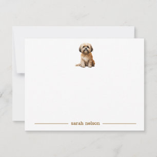 Lhasa Apso gepersonaliseerde notitiekaarten Notitiekaartje