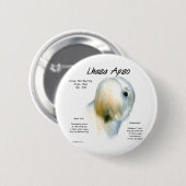 Lhasa Apso Geschiedenis Ontwerp Ronde Button 5,7 Cm (Voorkant /achterkant)