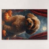 Lhasa Apso Gotische Halloween Portret Kunst Legpuzzel (Horizontaal)