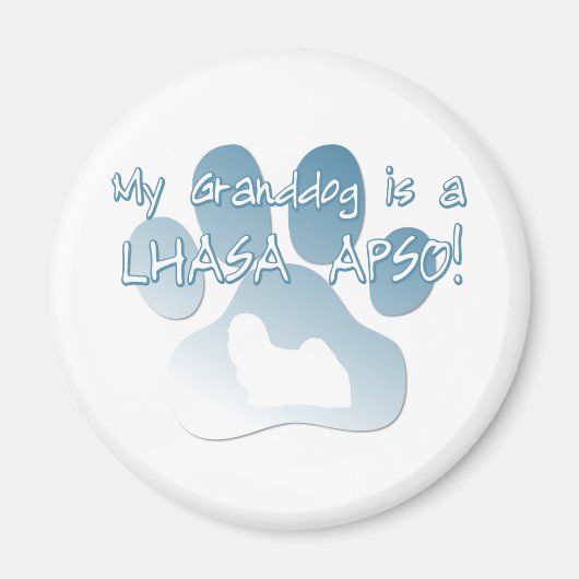 Lhasa Apso Granddog Magneet (Voorkant)