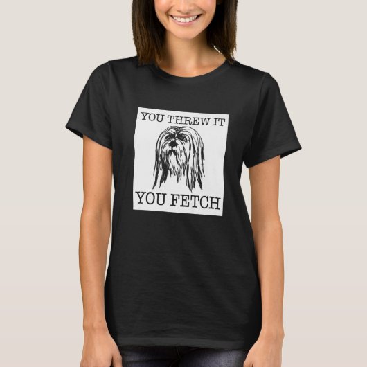 Lhasa Apso grappig cadeau voor cadeaubonnetje voor T-shirt (Voorkant)