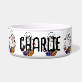 Lhasa Apso Halloween Ghost Dog Voerbakje