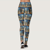 Lhasa Apso Halloween Griezelig Leggings (Achterkant)