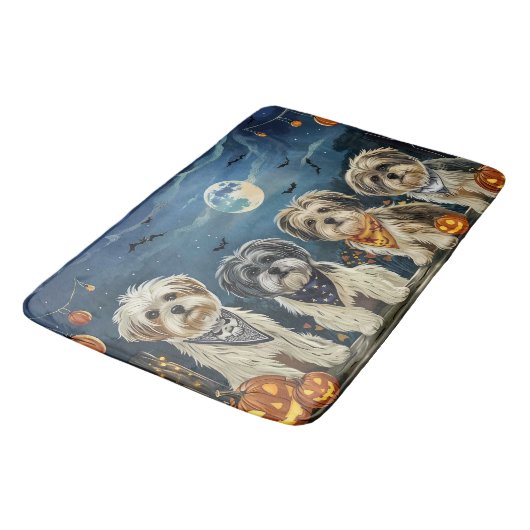 Lhasa Apso Halloween Spooky Badmat (Gekanteld)