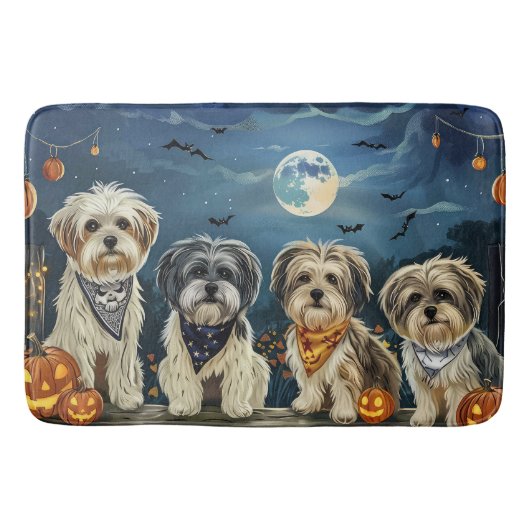 Lhasa Apso Halloween Spooky Badmat (Voorkant)