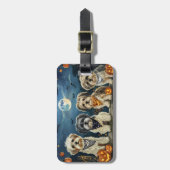 Lhasa Apso Halloween Spooky Bagagelabel (Voorkant verticaal)