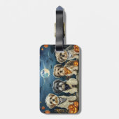 Lhasa Apso Halloween Spooky Bagagelabel (Achterkant verticaal)