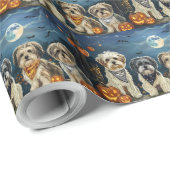 Lhasa Apso Halloween Spooky Cadeaupapier (Rol Hoek)