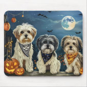 Lhasa Apso Halloween Spooky Muismat (Voorkant)