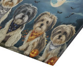 Lhasa Apso Halloween Spooky Snijplank (Hoek)
