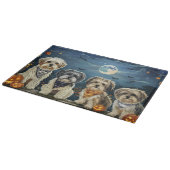 Lhasa Apso Halloween Spooky Snijplank (Hoek)