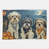 Lhasa Apso Halloween Spooky Theedoek (Horizontaal)
