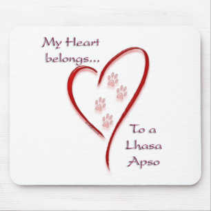 Lhasa Apso hart hoort erbij Muismat