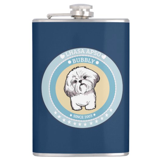 Lhasa Apso Heupfles (Voorkant)