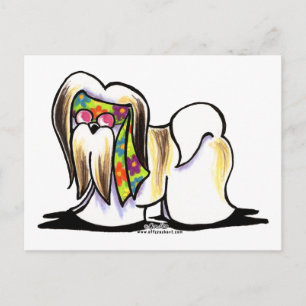 Lhasa Apso Hippie Briefkaart