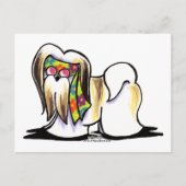 Lhasa Apso Hippie Briefkaart (Voorkant)