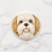 Lhasa Apso-hond 3D-geïnspireerd Confetti (Kleine voorkant)