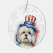 Lhasa Apso-hond, 4 juli Persoonlijk Keramisch Ornament (Links)