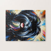 Lhasa Apso Hond Acryl Print Hondenliefhebber Gift Legpuzzel (Horizontaal)