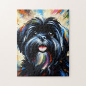 Lhasa Apso Hond Acryl Print Hondenliefhebber Gift Legpuzzel (Verticaal)