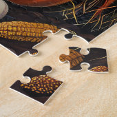 Lhasa Apso-hond Herfst Oogst Thanksgiving Legpuzzel (Zijkant)