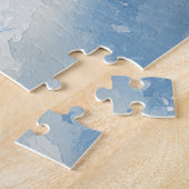 Lhasa Apso Hond in Sledge Laat het Sneeuw Kerstmis Legpuzzel (Zijkant)