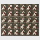 Lhasa Apso Hond in Sneeuw Kerstmis Cadeaupapier (Vlak)
