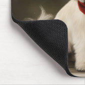 Lhasa Apso Hond in Sneeuw Kerstmis Muismat (Hoek)